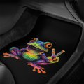 Kiuloam Peace Frog Retro Tie Dye Car Floor Mats Front Rear Liners Set Universal Fit Auto Carpet Of 4 For Suv Vans Sedans Trucks