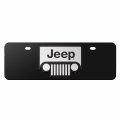 Ipick Image Made For Jeep Grill 3d Logo 12 X 4 25 European Look Black Half-size Stainless Steel License Plate