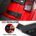 Jecar Tailgate Hinge Cover Trim Accessories For 2007-2018 Jeep Wrangler Jk Unlimited Carbon Fiber Texture