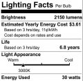 Satco S6519 Transitional Light Bulb In White Finish 35 78 Inches Color