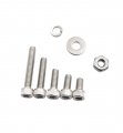 Hvazi 8-32 Unc Stainless Steel Hex Socket Head Cap Screws Nuts Flat Washer With Split Lock Washers Assortment Kit 