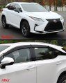 Vip Clip-on Type Window Visor Rain Guard With Chrome Trim Compatible 2016-2022 Lexus Rx350 Rx450h