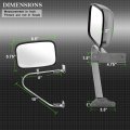 Acanii Manual Non Heat Side View Chrome Mirror Driver Or Passenger For Ford Bronco F-series Pickup Truck Left Right