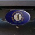 Rustic Kentucky State Flag Distressed Usa Oval Tow Trailer Hitch Cover Plug Insert