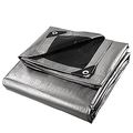 10 X 12 Heavy Duty Silver Black Waterproof Uv Blocking Mil Poly Tarp 