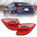 Labwork 1 Pair Of Left And Right Tail Lights Replacement For Toyota Corolla Sedan 2017-2019 Brake Light Outer Red Lens