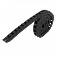 A14103000ux0506 1m 3 Black Plastic Towline 10mm X 11mm Cable Drag Chain Metal Rubber 