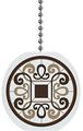 Vintage Mosaic Circle 4 Solid Ceramic Fan Pull 