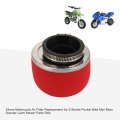 Goofit 54mm Motorcycle Air Filter Replacement For 2-stroke Pocket Bike Mini Moto Scooter Lawn Mower Parts Red