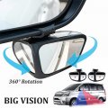 Car Blind Spot Mirror 360 Degree Rotation Adjustable Double Sided Wide Angle Convex Rear View For Front Rear Wheels Observation
