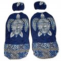 Hawaiian Car Seat Cover With Separated Headrest Blue Big Turtle Set Of 2 Front Bucket Covers Made In Hawaii 