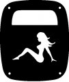 Jeeptails Classic Mudflap Girl Tail Lamp Light Covers For Jeep Wrangler Tj And Yj Black Set Of 2 