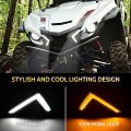 Sautvs Led Turn Signal Fang Lights For Yamaha Wolverine X2 X4 Front Grille Accent Signature Grill Lamps 2018-2024 Accessories