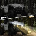 Sautvs Led Turn Signal Fang Lights For Yamaha Wolverine X2 X4 Front Grille Accent Signature Grill Lamps 2018-2024 Accessories