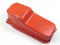 Steel Oil Pan For Chevy 283 327 350 383 400 1986 Up 1pc Rms Stock Passenger Side Dipstick Orange Finish E44023r 