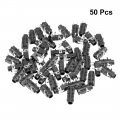 Uxcell 50pcs Pcb Mount 3 5mm 4 Pin Socket Headphone Stereo Jack Audio Video Connector Black Pj321