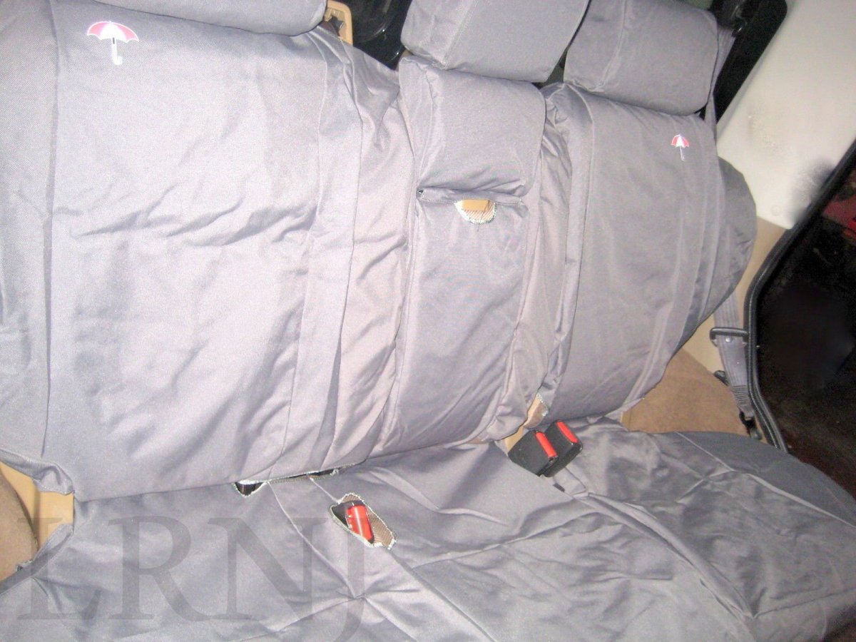 Waterproof Rear Seat Covers Set For Discovery 2 1998 2004 Grey Polyester With Pvc Backing Da2801grey