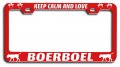Keep Calm And Love Boerboel Dogs Metal License Plate Frame Heavy Duty Stainless Steel Tag Holder For Us Canada Vehicles 12 5 X 