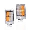 Front Parking Lights Turn Signals For Nissan D21 Hardbody 1990 1997 Clear Lens Chrome Housing Side Marker Signal Light Pair 