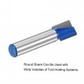 Uxcell 10mm Dia 8mm Shank Bottom Cleaning Router Bit 2 Flutes Carbide Tipped Cutter Uncoated For Woodworking Blue