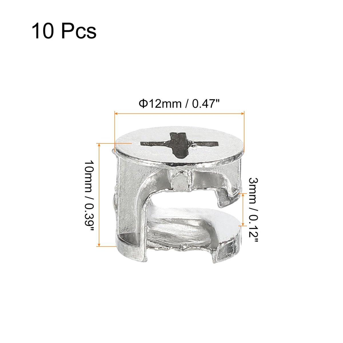 Cam Lock Nut For Furniture 10pcs 12x10mm Joint Connector Locking Nuts Connecting Fittings