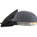Door Mirror Driver Side For Volkswagen Jetta 2005 To 2010 Power Heated Manual Folding With Signal Light Paintable 