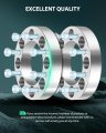 8x6 5 Wheel Spacers 1 Inch Thick Hub Bore 130mm With 14x1 Studs Silver 8 Lug Fit For 2500 2011-2014 Ram 3500 2010-2pcs