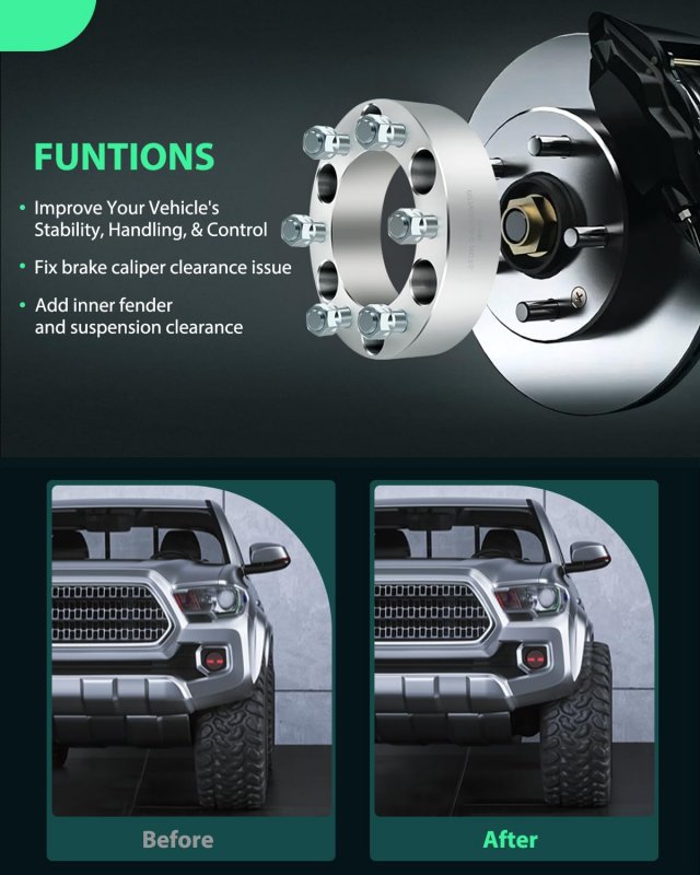 8x6 5 Wheel Spacers 1 Inch Thick Hub Bore 130mm With 14x1 Studs Silver 8 Lug Fit For 2500 2011-2014 Ram 3500 2010-2pcs