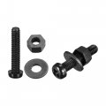 Uxcell Nylon Screw Nut Washer Assortment Kit M4x20mm Round Head Machine Bolt Nuts Flat Washers Black 20 Set