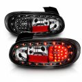 Amerilite Led Taillights Black For 1999-2005 Mazda Miata Passenger And Driver Side