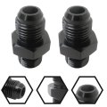 2pcs 6an To Male Flare Coupler Union Straight Fuel Hose Adapter Fitting Universal Fit