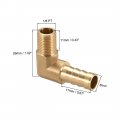 Uxcell Brass Barb Hose Fitting 90 Degree Elbow 8mm Barbed To 1 8pt Male Pipe Adapter Connector 2pcs