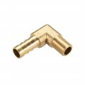 Uxcell Brass Barb Hose Fitting 90 Degree Elbow 8mm Barbed To 1 8pt Male Pipe Adapter Connector 2pcs