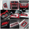Fsfy 18pcs Full Set Interior Trim Kit Center Console Steering Wheel Gear Shift Panel Frame Cover Carbon Fiber For Dodge Journey