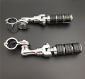 Xkh Group Motorcycle Chrome Regular Footrest Foot Pegs With 1-1 2 Short Angled Clamps For Honda Goldwing Shadow Vt750c Magna