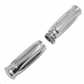 Smt-custom Hand Grips Compatible With 7 8 22mm Handlebar Sports Bikes Chrome B0766y65p1