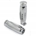 Smt-custom Hand Grips Compatible With 7 8 22mm Handlebar Sports Bikes Chrome B0766y65p1