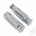 Smt-custom Hand Grips Compatible With 7 8 22mm Handlebar Sports Bikes Chrome B0766y65p1