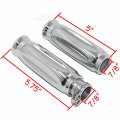 Smt-custom Hand Grips Compatible With 7 8 22mm Handlebar Sports Bikes Chrome B0766y65p1