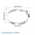 Uxcell 1pcs T-bolt Hose Clamps 214-226mm 8 43 -8 9 Id Range Stainless Steel Radiator Intake Clamp For Truck Exhaust
