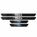 Ipick Image For Ford Mustang 5 0 Real Carbon Fiber 4 Pcs Universal Door Sill Step Protector Guard Decal Plates Plate