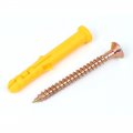 Uxcell 25pcs Plastic 8x60mm Wall Screw Anchor Plugs W Self-tapping Screws