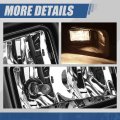 Auto Dynasty Halogen Model Front Bumper Driving Fog Light Lamps With Bezels Compatible Ford F-150 2015-2017 Driver And