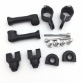 Xkh-black Long Angled Adjustable Highway Peg Mounting Kit Compatible With Any Bike 1-1 2 Inch 1 5 Front Engine Guard Frame Tube