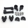 Xkh-black Long Angled Adjustable Highway Peg Mounting Kit Compatible With Any Bike 1-1 2 Inch 1 5 Front Engine Guard Frame Tube