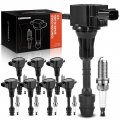 A-premium Set Of 8 Ignition Coil Pack And Iridium Spark Plugs Compatible With Infiniti M45 2003-2004 2006-2010 Fx45 2003-2008