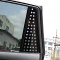Tumukiw 2pcs Car Window Pillar Post Trim Compatible With Honda Pilot 2016-2022 Rear Door Cover Aluminum Alloy