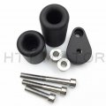 Httmt Mt219-033- No Cut Frame Slider Protector Compatible With 2007 2008 Kawasaki Ninja Zx-6r Zx6r Black