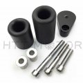 Httmt Mt219-033- No Cut Frame Slider Protector Compatible With 2007 2008 Kawasaki Ninja Zx-6r Zx6r Black