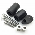 Httmt Mt219-033- No Cut Frame Slider Protector Compatible With 2007 2008 Kawasaki Ninja Zx-6r Zx6r Black